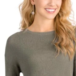 Swarovski Hollow Drop Earrings Long, White, Rose Gold-tone Plated