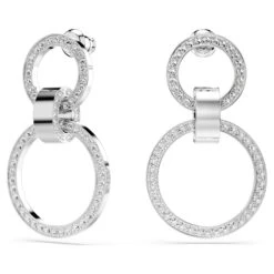Swarovski Hollow Hoop Earrings White, Rhodium Plated 10 Swarovski Hollow Hoop Earrings White, Rhodium Plated -Jewelry Store hollow hoop earrings white rhodium plated swarovski 5636503 2