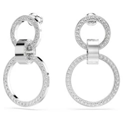 Swarovski Hollow Hoop Earrings White, Rhodium Plated 13 Swarovski Hollow Hoop Earrings White, Rhodium Plated -Jewelry Store hollow hoop earrings white rhodium plated swarovski 5636503 5