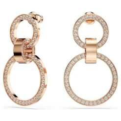 Swarovski Hollow Hoop Earrings White, Rose Gold-tone Plated 10 Swarovski Hollow Hoop Earrings White, Rose Gold-tone Plated -Jewelry Store hollow hoop earrings white rose gold tone plated swarovski 5636502 2