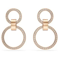 Swarovski Hollow Hoop Earrings White, Rose Gold-tone Plated 12 Swarovski Hollow Hoop Earrings White, Rose Gold-tone Plated -Jewelry Store hollow hoop earrings white rose gold tone plated swarovski 5636502 4