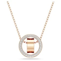 Swarovski Hollow Pendant White, Rose Gold-tone Plated -Jewelry Store hollow pendant white rose gold tone plated swarovski 5636500 2