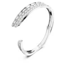 Swarovski Hyperbola Bangle Carbon Neutral Zirconia, Mixed Cuts, White, Rhodium Plated -Jewelry Store hyperbola bangle carbon neutral zirconia mixed cuts white rhodium plated swarovski 5652089 3