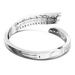 Swarovski Hyperbola Bangle Carbon Neutral Zirconia, Mixed Cuts, White, Rhodium Plated -Jewelry Store hyperbola bangle carbon neutral zirconia mixed cuts white rhodium plated swarovski 5652089 4