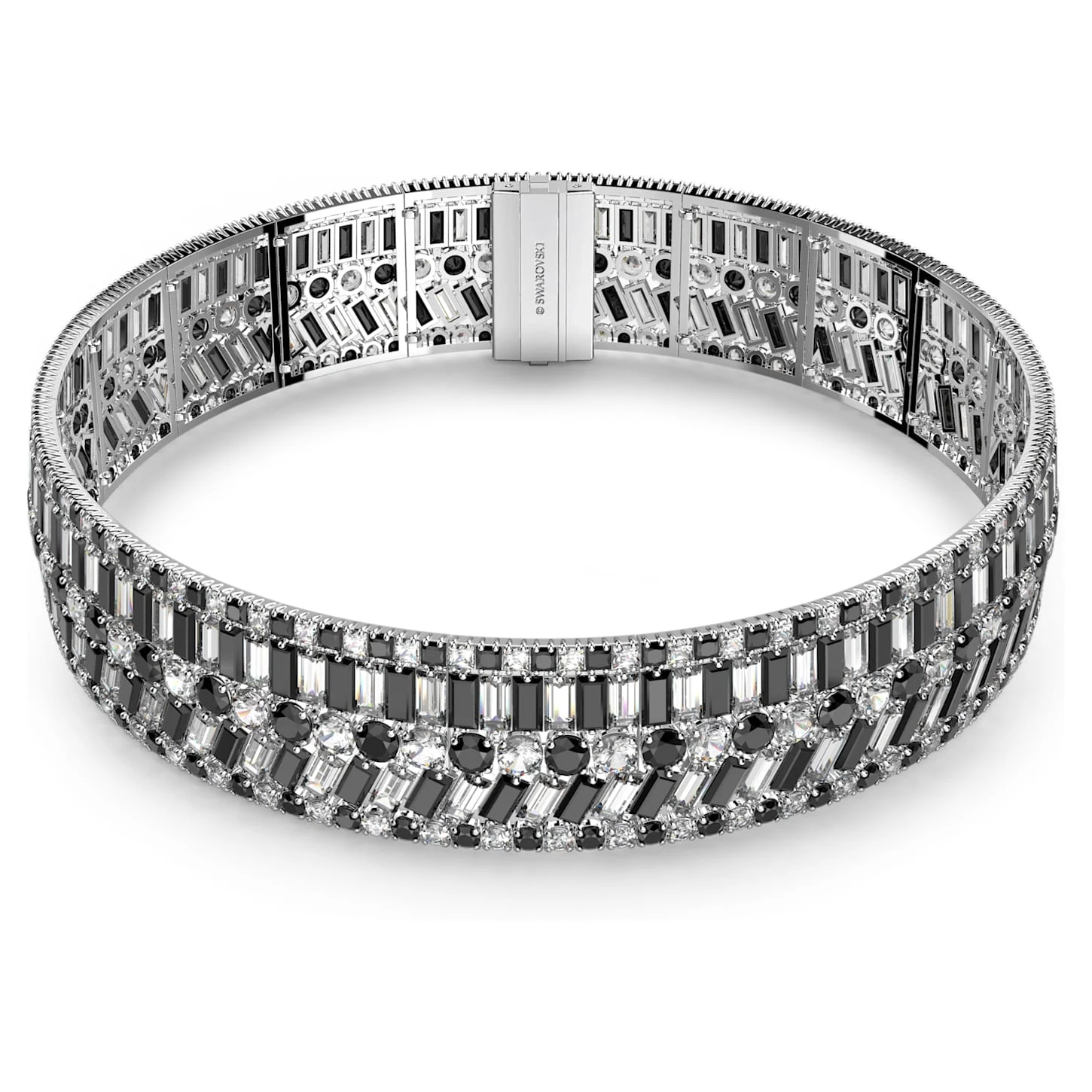 Swarovski Hyperbola Choker Mixed Cuts, Black, Rhodium Plated 4 Swarovski Hyperbola Choker Mixed Cuts, Black, Rhodium Plated - Image 2