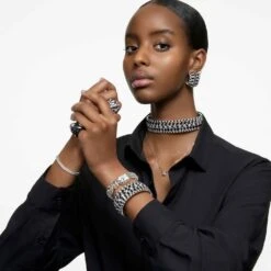 Swarovski Hyperbola Choker Mixed Cuts, Black, Rhodium Plated 11 Swarovski Hyperbola Choker Mixed Cuts, Black, Rhodium Plated -Jewelry Store hyperbola choker mixed cuts black rhodium plated swarovski 5615329 4