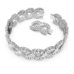 Swarovski Hyperbola Choker Mixed Cuts, Wave, White, Rhodium Plated -Jewelry Store hyperbola choker mixed cuts wave white rhodium plated swarovski 5598359 2