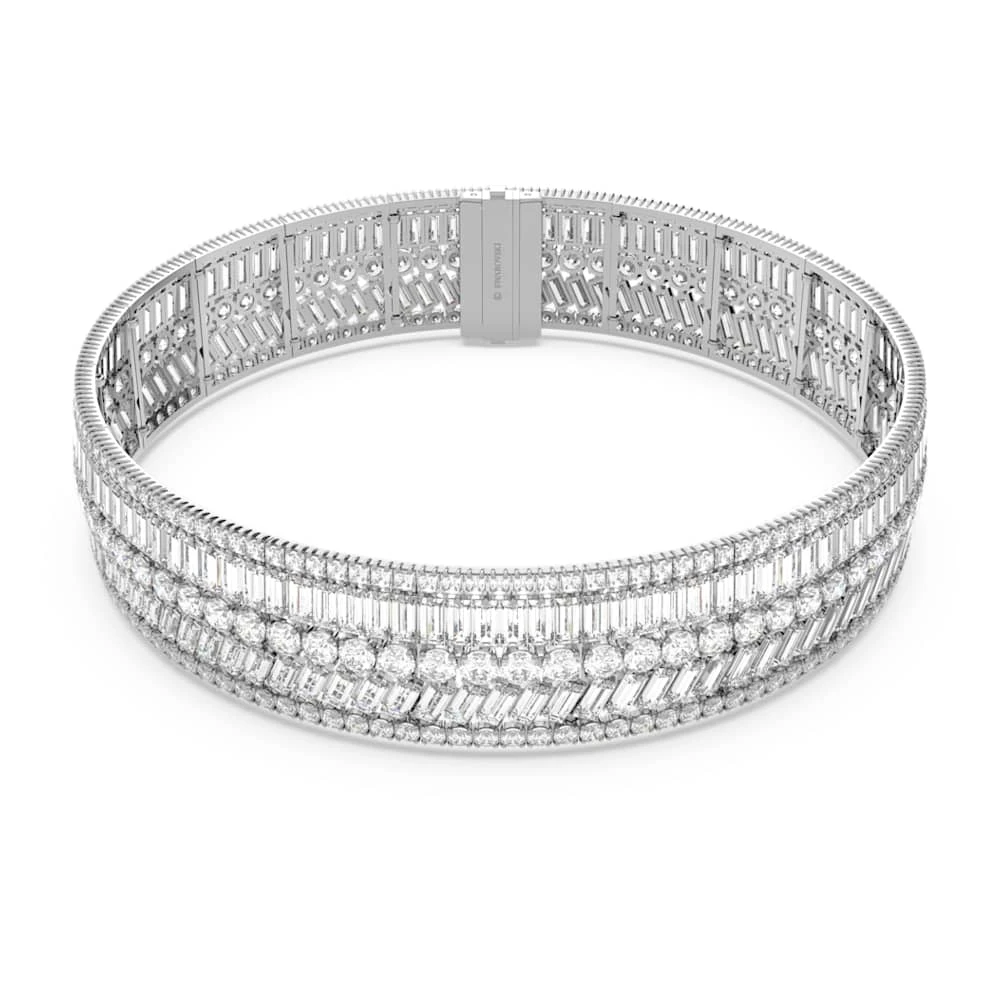 Swarovski Hyperbola Choker Mixed Cuts, White, Rhodium Plated 6 Swarovski Hyperbola Choker Mixed Cuts, White, Rhodium Plated - Image 4