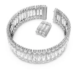 Swarovski Hyperbola Choker Rectangular Cut, White, Rhodium Plated -Jewelry Store hyperbola choker rectangular cut white rhodium plated swarovski 5601035 2