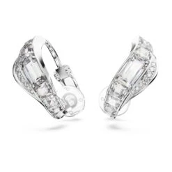 Swarovski Hyperbola Clip Earrings Carbon Neutral Zirconia, Mixed Cuts, White, Rhodium Plated -Jewelry Store hyperbola clip earrings carbon neutral zirconia mixed cuts white rhodium plated swarovski 5652092 2