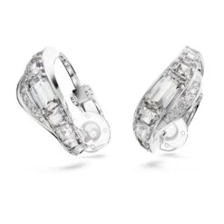 Swarovski Hyperbola Clip Earrings Carbon Neutral Zirconia, Mixed Cuts, White, Rhodium Plated -Jewelry Store hyperbola clip earrings carbon neutral zirconia mixed cuts white rhodium plated swarovski 5652092 3