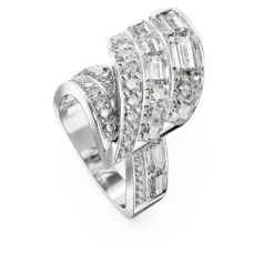 Swarovski Hyperbola Cocktail Ring Carbon Neutral Zirconia, Mixed Cuts, White, Rhodium Plated -Jewelry Store hyperbola cocktail ring carbon neutral zirconia mixed cuts white rhodium plated swarovski 5652097 3