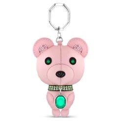 Swarovski Icons Key Ring Bear, Multicolored, Stainless Steel