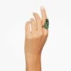 Swarovski Idyllia Cocktail Ring Frog, Green, Gold-tone Plated -Jewelry Store idyllia cocktail ring frog green gold tone plated swarovski 5666135