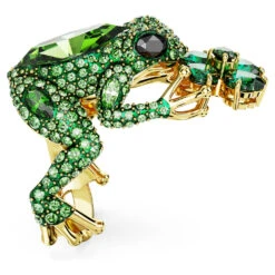 Swarovski Idyllia Cocktail Ring Frog, Green, Gold-tone Plated -Jewelry Store idyllia cocktail ring frog green gold tone plated swarovski 5666135 3