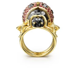 Swarovski Idyllia Cocktail Ring Ladybug, Red, Gold-tone Plated -Jewelry Store idyllia cocktail ring ladybug red gold tone plated swarovski 5666369 5