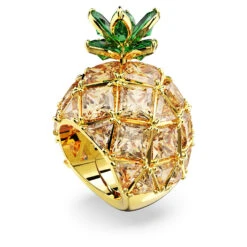 Swarovski Idyllia Cocktail Ring Pineapple, Multicolored, Gold-tone Plated -Jewelry Store idyllia cocktail ring pineapple multicolored gold tone plated swarovski 5655322 2