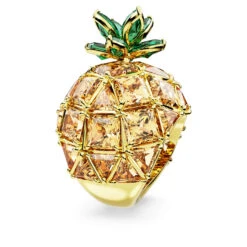 Swarovski Idyllia Cocktail Ring Pineapple, Multicolored, Gold-tone Plated -Jewelry Store idyllia cocktail ring pineapple multicolored gold tone plated swarovski 5655322 3