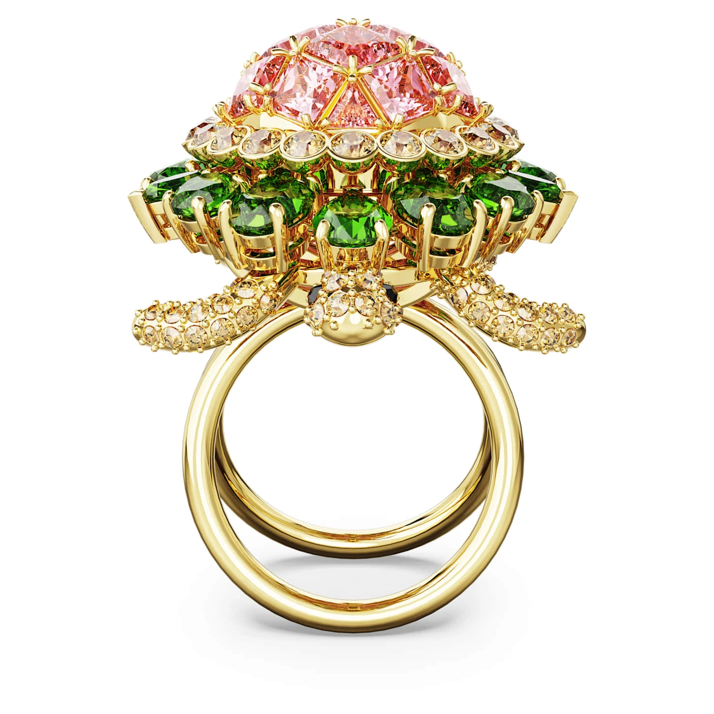 Swarovski Idyllia Cocktail Ring Turtle, Multicolored, Gold-tone Plated 7 Swarovski Idyllia Cocktail Ring Turtle, Multicolored, Gold-tone Plated - Image 5