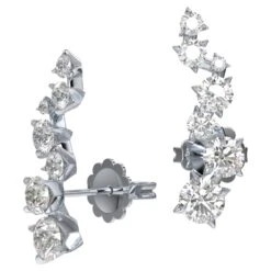Swarovski Intimate Ear Cuffs Diamond TCW 1.10 Carat, 14K White Gold -Jewelry Store intimate ear cuffs diamond tcw 1.10 carat 14k white gold swarovski 5665534 3