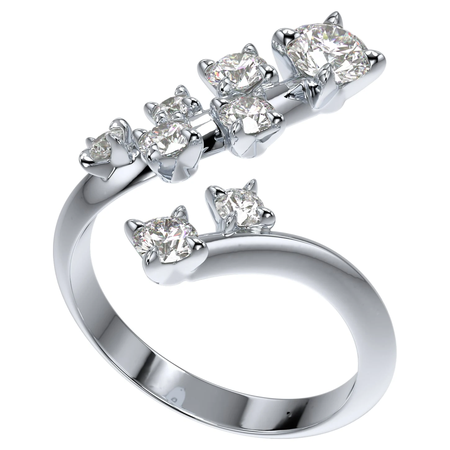 Swarovski Intimate Ring Diamond TCW 0.98 Carat, 14K White Gold 6 Swarovski Intimate Ring Diamond TCW 0.98 Carat, 14K White Gold - Image 4