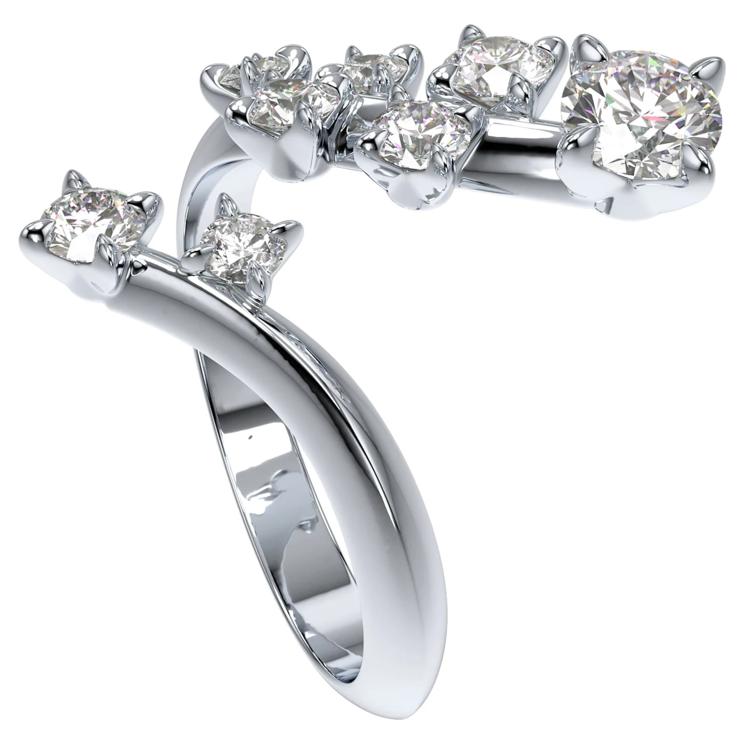 Swarovski Intimate Ring Diamond TCW 0.98 Carat, 14K White Gold 7 Swarovski Intimate Ring Diamond TCW 0.98 Carat, 14K White Gold - Image 5