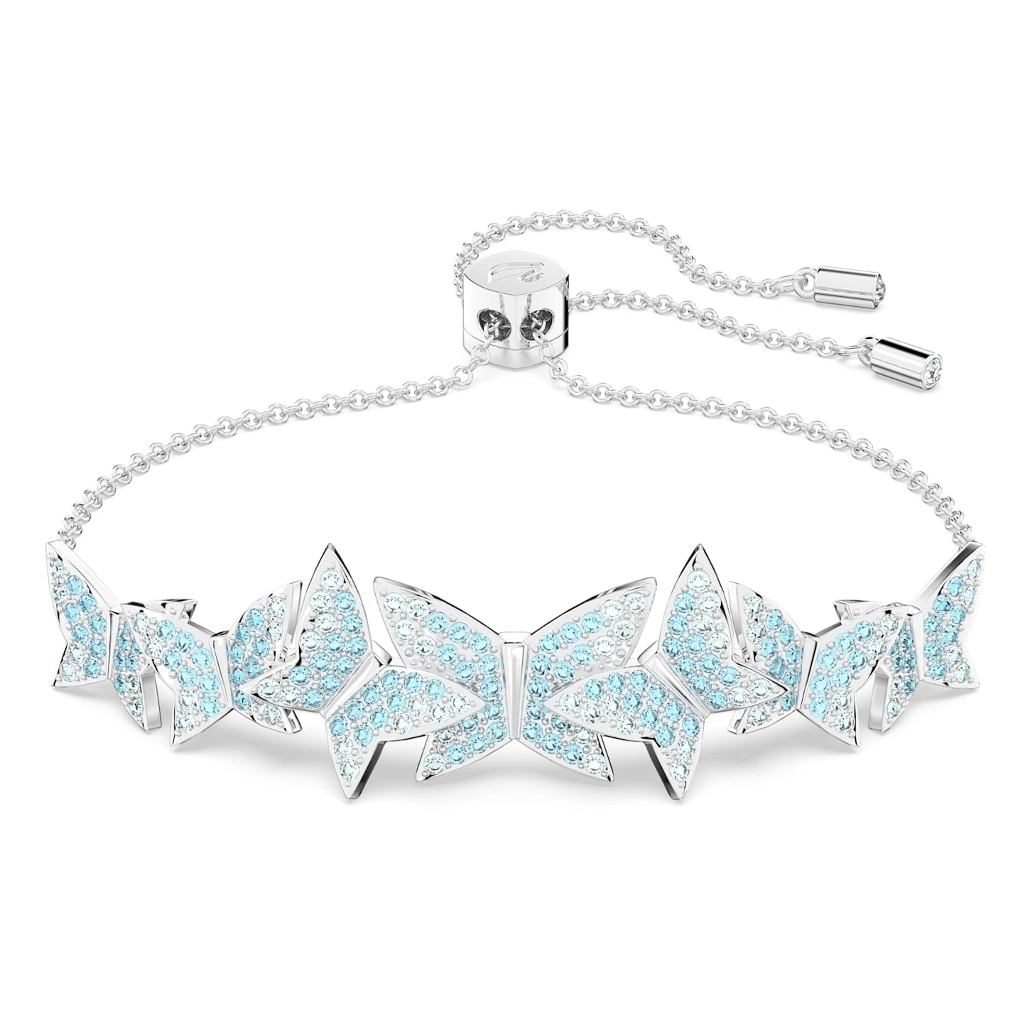Swarovski Lilia Bracelet Butterfly, Blue, Rhodium Plated 4 Swarovski Lilia Bracelet Butterfly, Blue, Rhodium Plated - Image 2