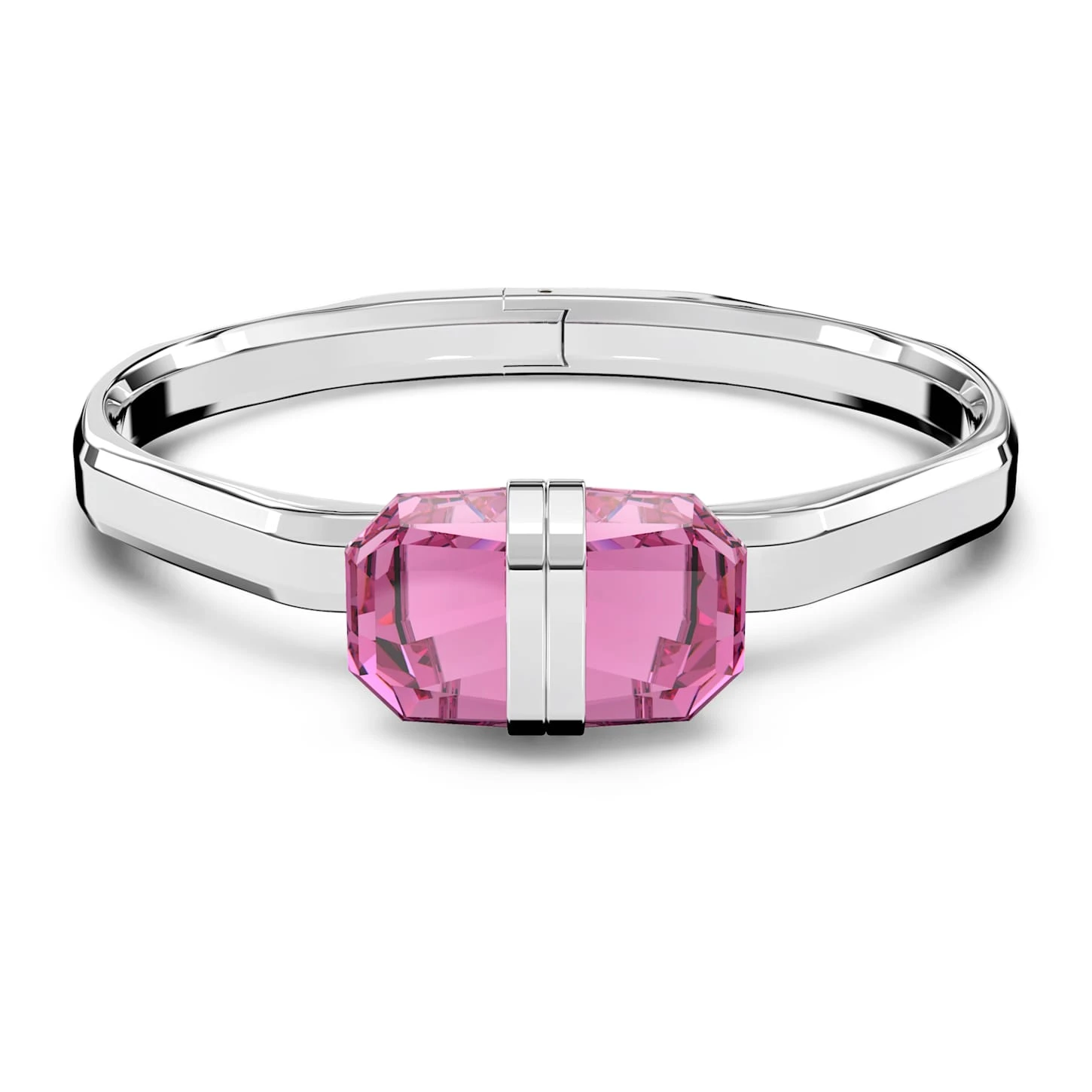 Swarovski Lucent Bangle Magnetic Closure, Pink, Stainless Steel 4 Swarovski Lucent Bangle Magnetic Closure, Pink, Stainless Steel - Image 2