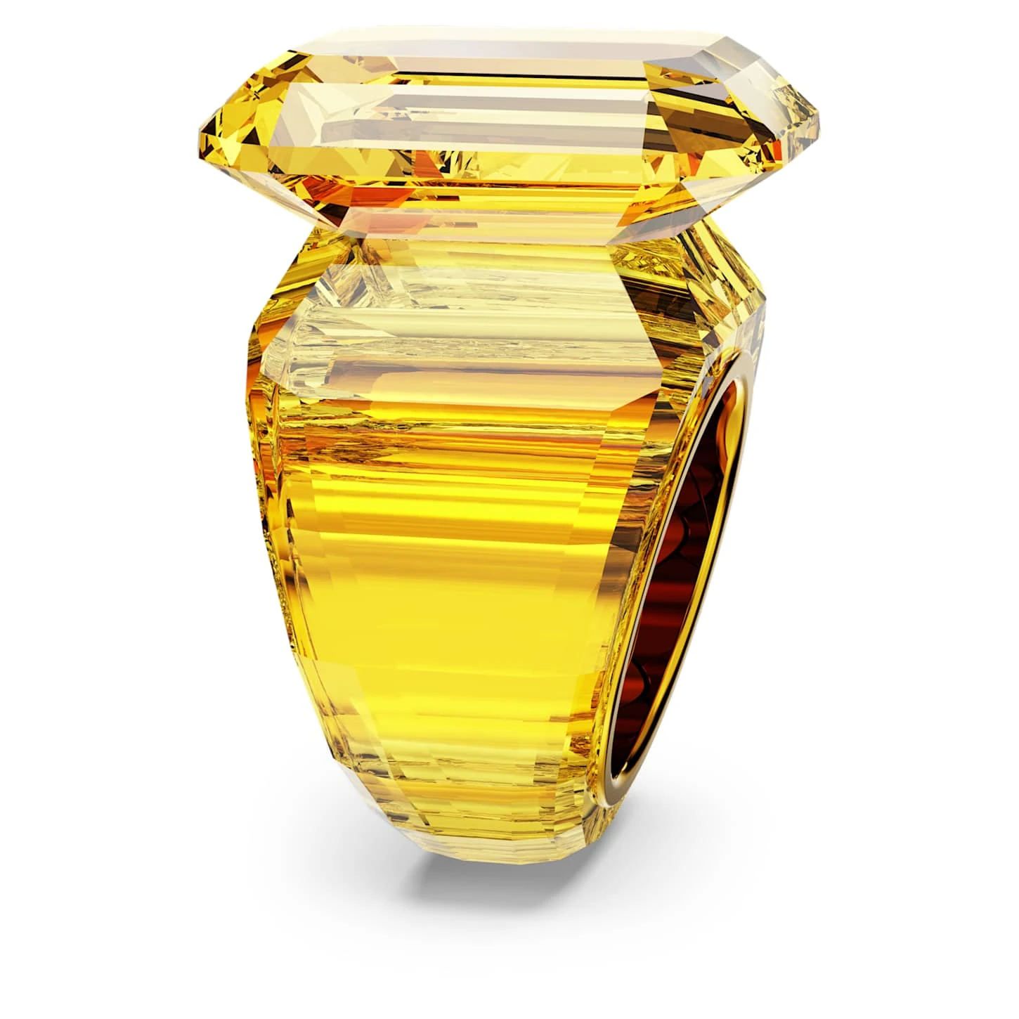 Swarovski Lucent Cocktail Ring Octagon Cut, Yellow 6 Swarovski Lucent Cocktail Ring Octagon Cut, Yellow - Image 4