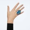 Swarovski Lucent Cocktail Ring Oversized Crystal, Octagon Cut, Blue -Jewelry Store lucent cocktail ring oversized crystal octagon cut blue swarovski 5600223