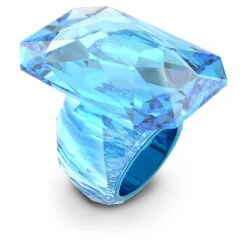 Swarovski Lucent Cocktail Ring Oversized Crystal, Octagon Cut, Blue -Jewelry Store lucent cocktail ring oversized crystal octagon cut blue swarovski 5600223 2