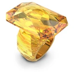 Swarovski Lucent Cocktail Ring Oversized Crystal, Octagon Cut, Yellow -Jewelry Store lucent cocktail ring oversized crystal octagon cut yellow swarovski 5600224 2