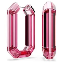 Swarovski Lucent Hoop Earrings Statement, Octagon Shape, Pink -Jewelry Store lucent hoop earrings statement octagon shape pink swarovski 5633955 1