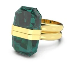 Swarovski Lucent Ring Magnetic Closure, Green, Gold-tone Plated -Jewelry Store lucent ring magnetic closure green gold tone plated swarovski 5613551 1