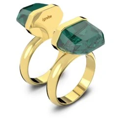 Swarovski Lucent Ring Magnetic Closure, Green, Gold-tone Plated -Jewelry Store lucent ring magnetic closure green gold tone plated swarovski 5613551 3