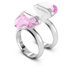 Swarovski Lucent Ring Magnetic Closure, Pear Cut, Pink, Rhodium Plated -Jewelry Store lucent ring magnetic closure pear cut pink rhodium plated swarovski 5613558 4