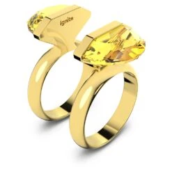 Swarovski Lucent Ring Magnetic Closure, Yellow, Gold-tone Plated -Jewelry Store lucent ring magnetic closure yellow gold tone plated swarovski 5623776 3