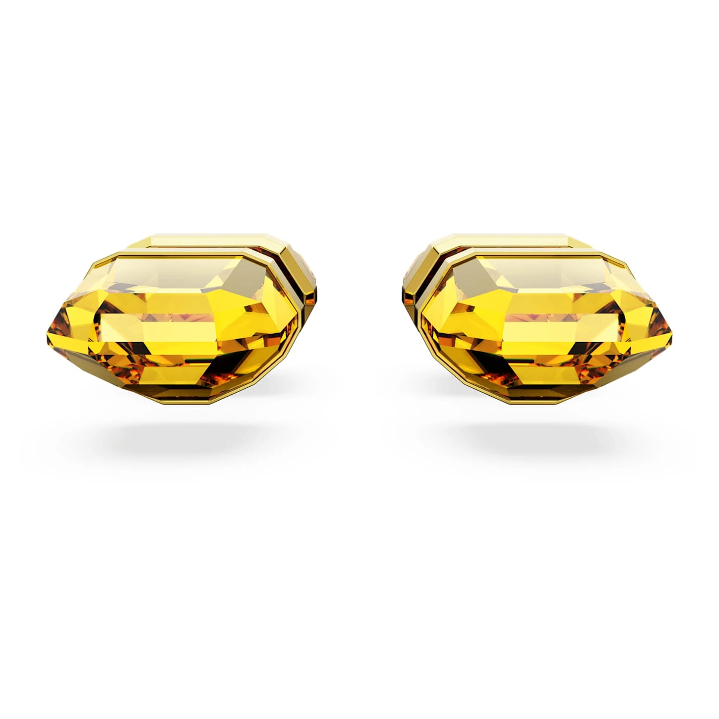 Swarovski Lucent Stud Earrings Yellow, Gold-tone Plated 5 Swarovski Lucent Stud Earrings Yellow, Gold-tone Plated - Image 3