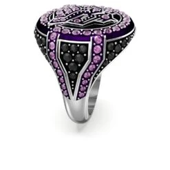 Swarovski Marvel Black Panther Ring Black Panther, Purple, Rhodium Plated -Jewelry Store marvel black panther ring black panther purple rhodium plated swarovski 5650877 3