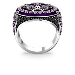 Swarovski Marvel Black Panther Ring Black Panther, Purple, Rhodium Plated -Jewelry Store marvel black panther ring black panther purple rhodium plated swarovski 5650877 4