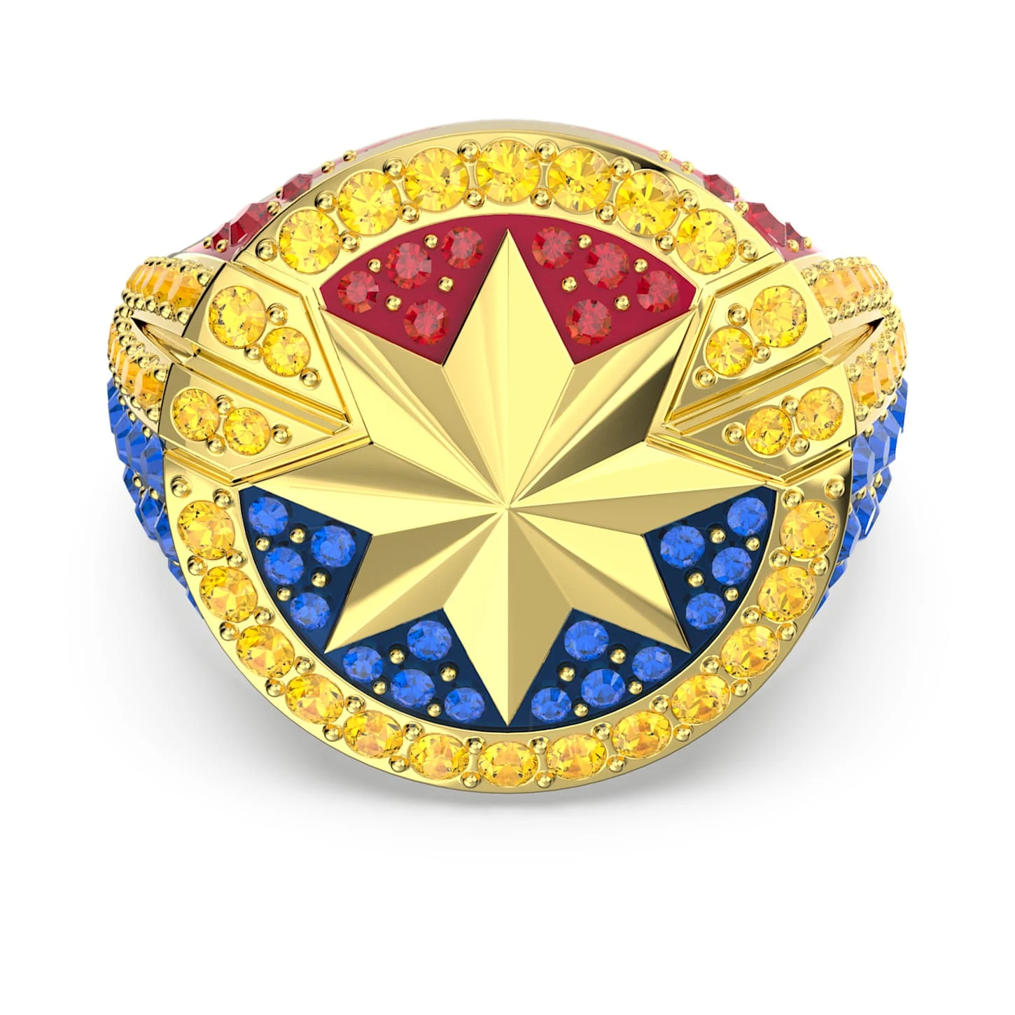 Swarovski Marvel Captain Marvel Ring Multicolored, Gold-tone Plated 4 Swarovski Marvel Captain Marvel Ring Multicolored, Gold-tone Plated - Image 2