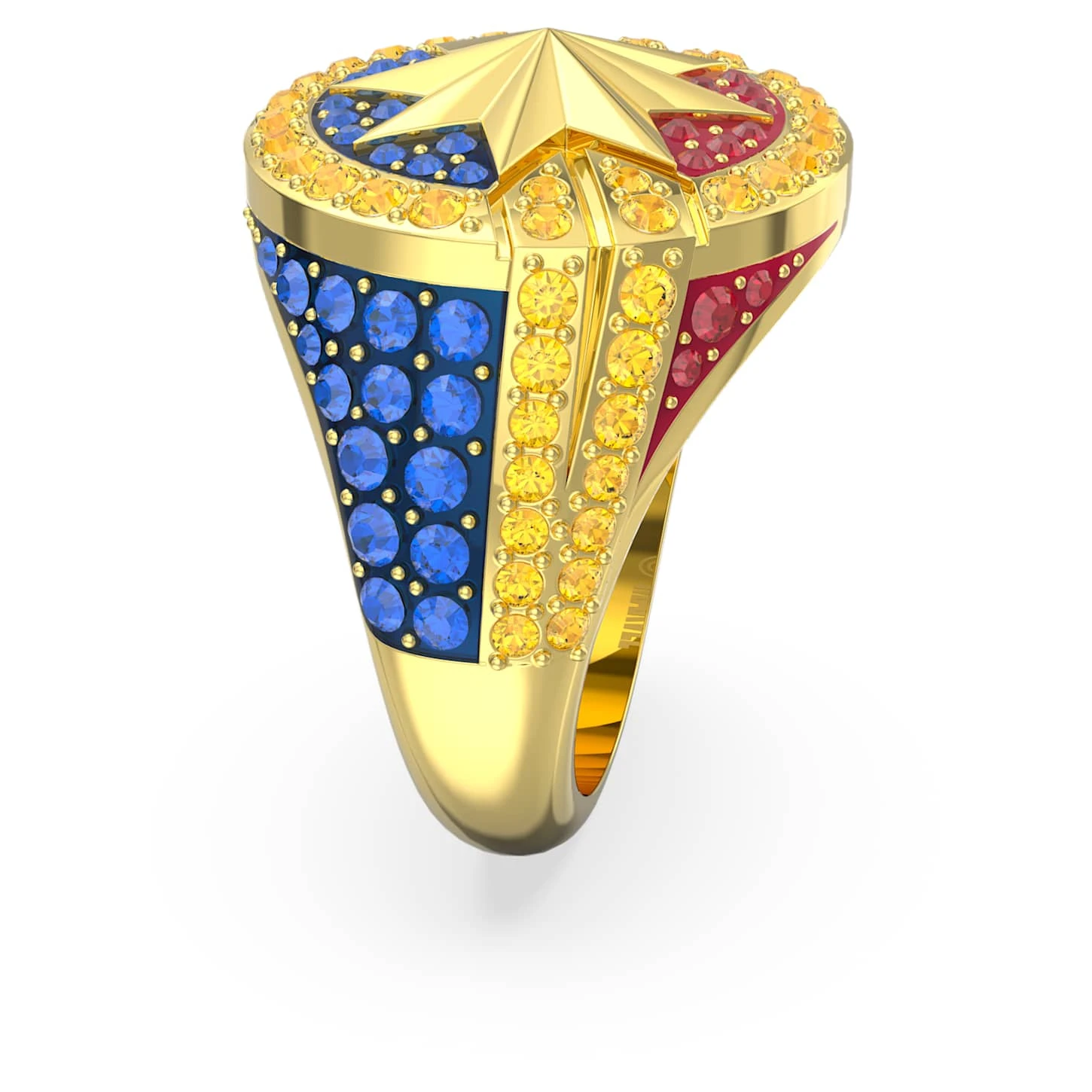 Swarovski Marvel Captain Marvel Ring Multicolored, Gold-tone Plated 6 Swarovski Marvel Captain Marvel Ring Multicolored, Gold-tone Plated - Image 4