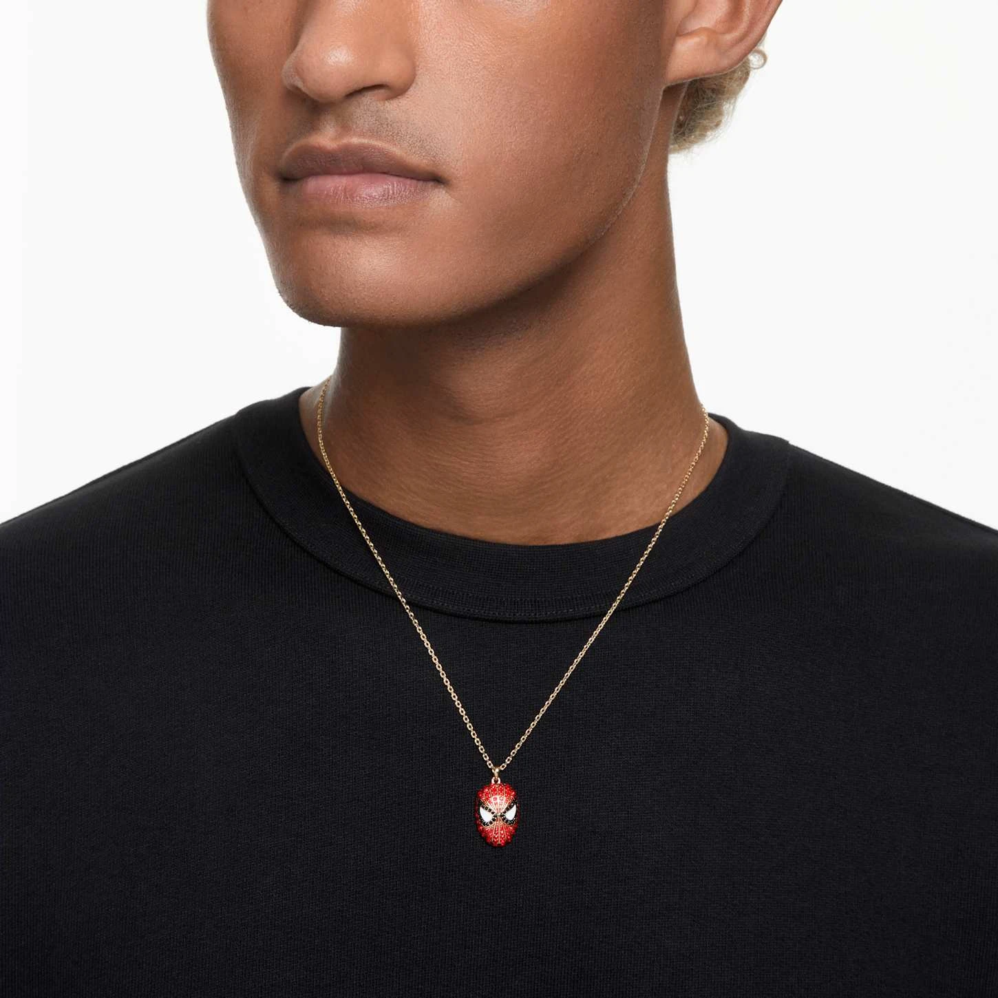 Swarovski Marvel Spider-Man Pendant Red, Gold-tone Plated 3 Swarovski Marvel Spider-Man Pendant Red, Gold-tone Plated