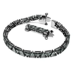 Swarovski Matrix Bracelet Triangle Cut, Black, Ruthenium Plated -Jewelry Store matrix bracelet triangle cut black ruthenium plated swarovski 5666162 2