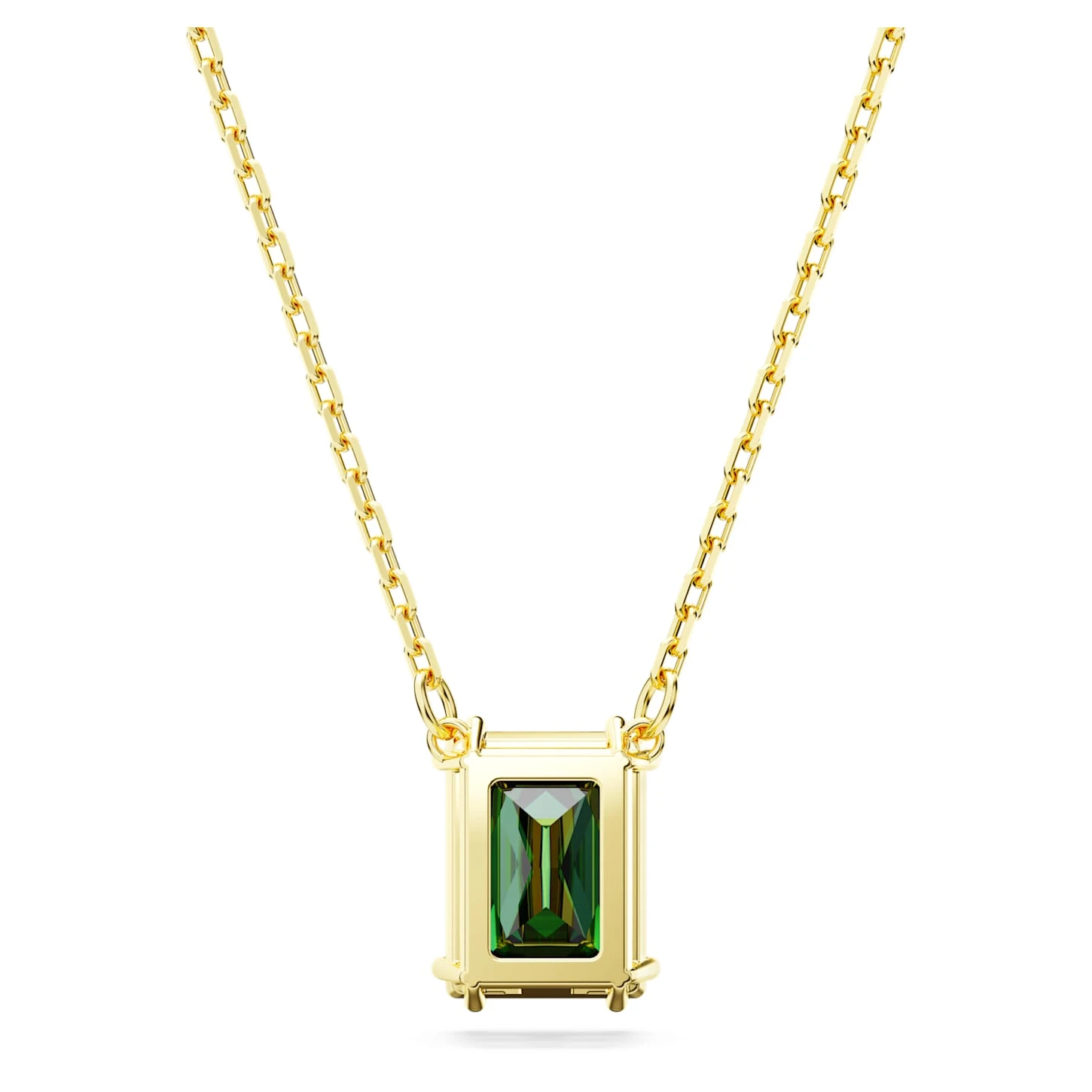 Swarovski Matrix Pendant Rectangular Cut, Green, Gold-tone Plated 7 Swarovski Matrix Pendant Rectangular Cut, Green, Gold-tone Plated - Image 5