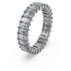 Swarovski Matrix Ring Baguette Cut, Gray, Ruthenium Plated -Jewelry Store matrix ring baguette cut gray ruthenium plated swarovski 5648914 2