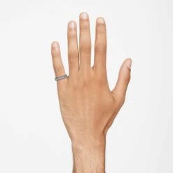 Swarovski Matrix Ring Baguette Cut, Gray, Ruthenium Plated -Jewelry Store matrix ring baguette cut gray ruthenium plated swarovski 5648914 5