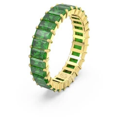 Swarovski Matrix Ring Baguette Cut, Green, Gold-tone Plated -Jewelry Store matrix ring baguette cut green gold tone plated swarovski 5648909 2