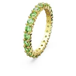 Swarovski Matrix Ring Round Cut, Green, Gold-tone Plated -Jewelry Store matrix ring round cut green gold tone plated swarovski 5658658 2