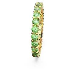 Swarovski Matrix Ring Round Cut, Green, Gold-tone Plated -Jewelry Store matrix ring round cut green gold tone plated swarovski 5658658 3